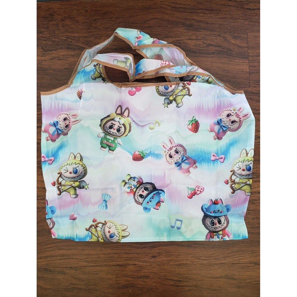 Labubu Chic Kawaii Retro Eco Friendly Trendy Packable Sturdy Reusable Nylon Bag